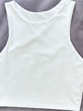 Classic White Scoop Tank Top - Clean, Versatile Staple